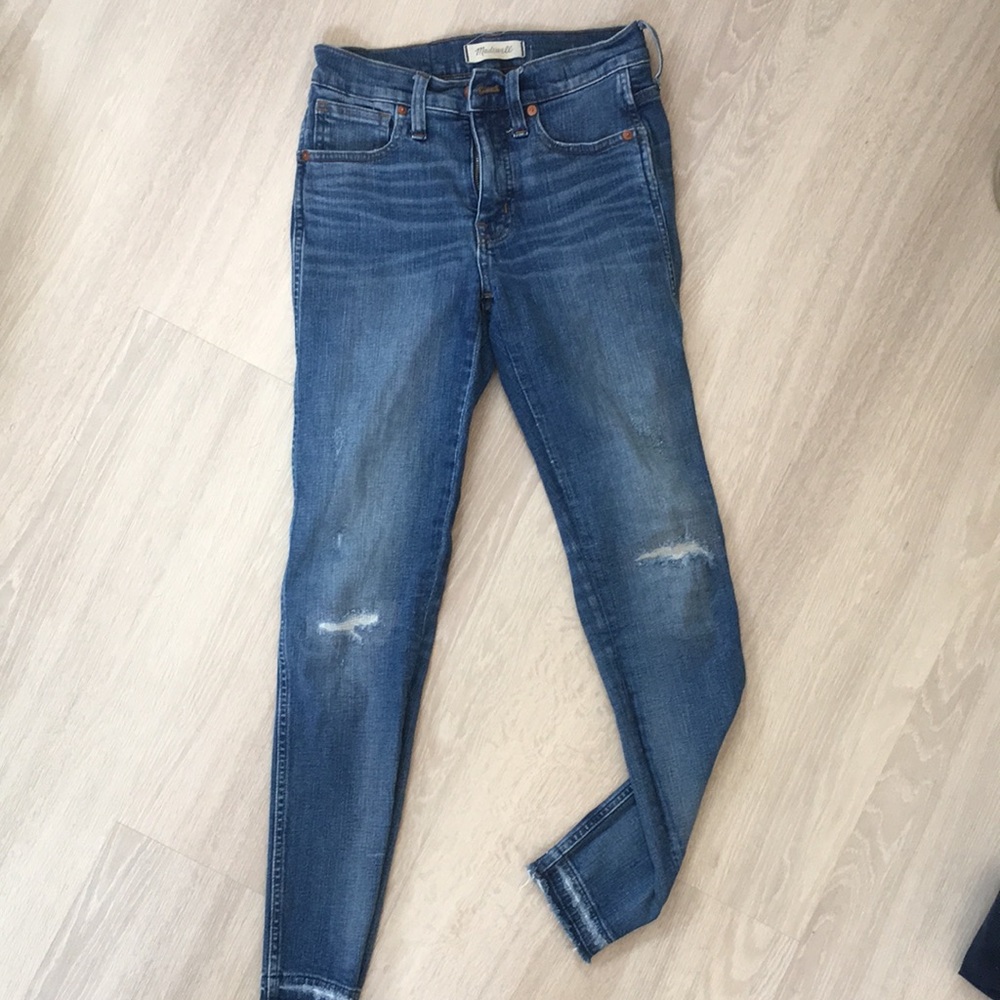 Madewell high rise skinny jeans, size 25